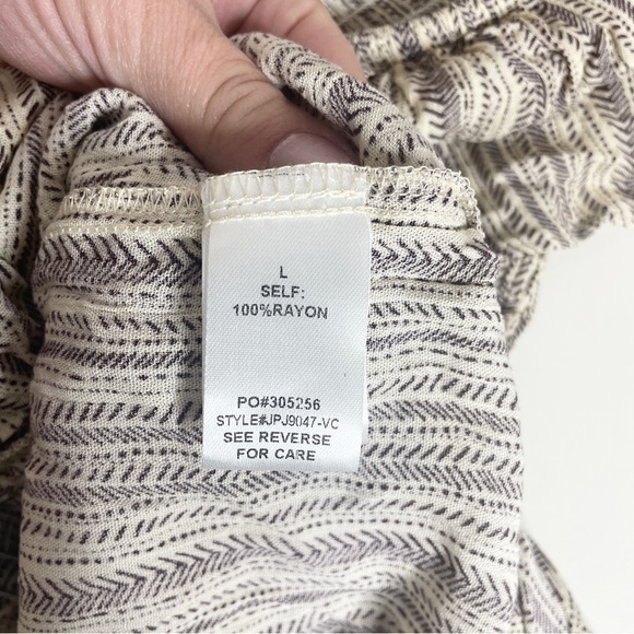 Anthropologie Promesa Size L Strapless Mini Dress Romper Ruching Cream Gray - Picture 10 of 13